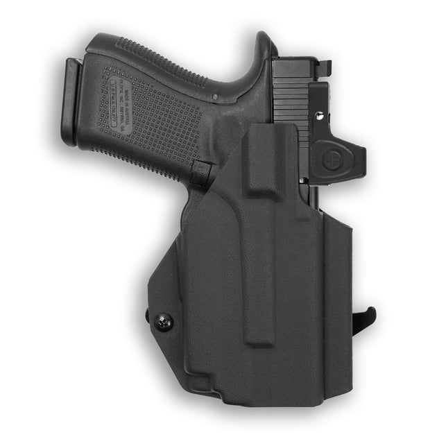 Glock 19 MOS with Olight PL-Mini 2 Valkyrie Light Red Dot Optic Cut OWB Holster