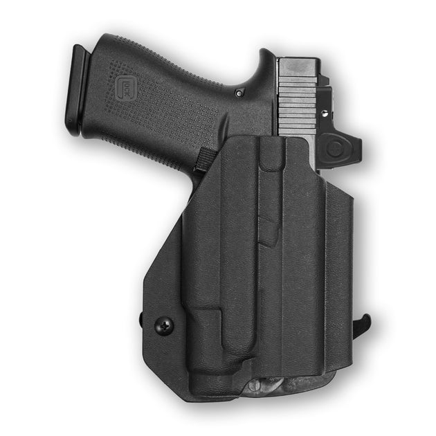 Glock 43X MOS Railed with Streamlight TLR-7 Sub Light Red Dot Optic Cut OWB Holster