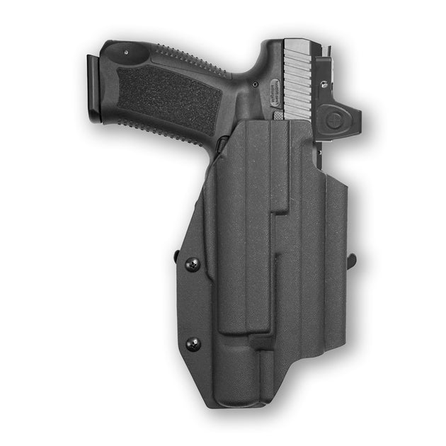 Canik TP9SF with Surefire X300U-A Light Red Dot Optic Cut OWB Holster