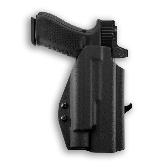 Glock 34 MOS with Streamlight TLR-1 HP-X Light Red Dot Optic Cut OWB Holster