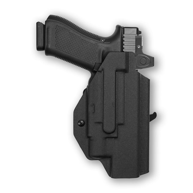 Glock 35 MOS with Streamlight TLR-3 Light Red Dot Optic Cut OWB Holster