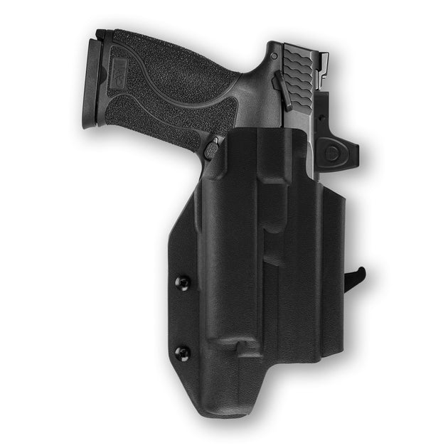 Smith & Wesson M&P 9/40 4.25" Manual Safety with Surefire X300U-A Light Red Dot Optic Cut OWB Holster