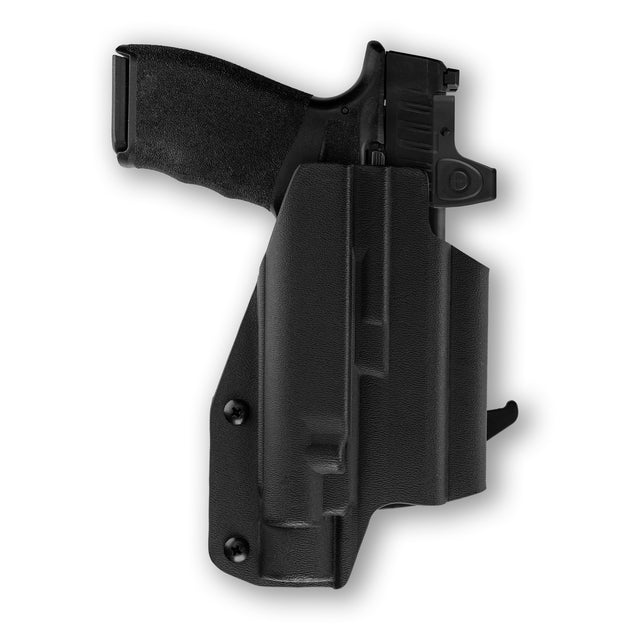 Springfield Hellcat Pro with Olight PL-Pro Valkyrie Light Red Dot Optic Cut OWB Holster