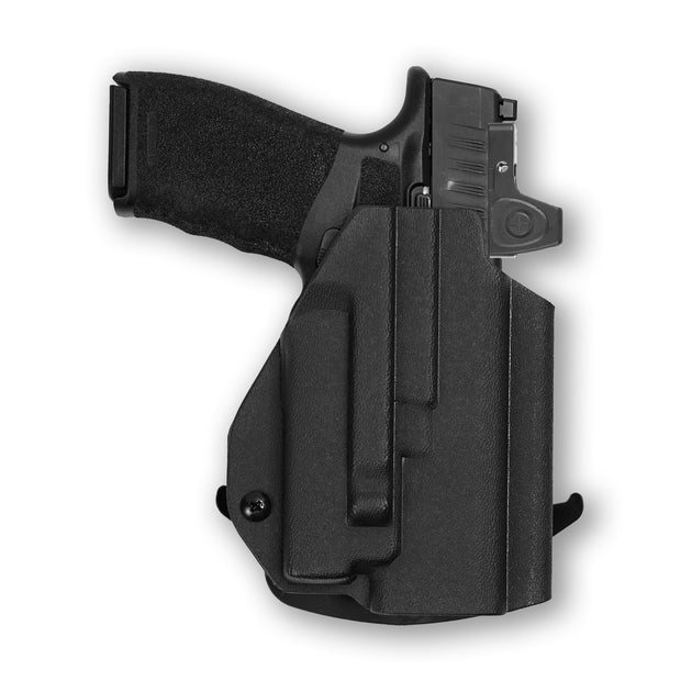 Springfield Hellcat Pro with Olight PL-Mini 2 Valkyrie Light Red Dot Optic Cut OWB Holster