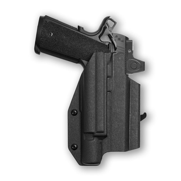 1911 4" Commander 45ACP Railed with Surefire X300U-A Light Red Dot Optic Cut OWB Holster