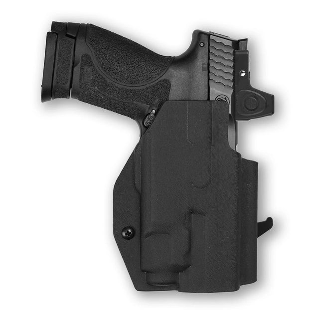 Smith & Wesson M&P 9C/40C 3.5" Compact Manual Safety with Streamlight TLR-7/7A/7X Light Red Dot Optic Cut OWB Holster