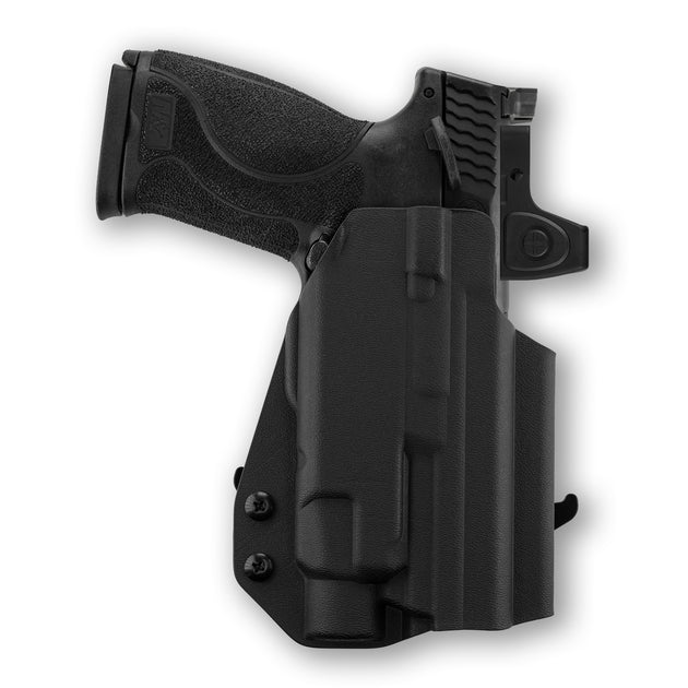 Smith & Wesson M&P 10MM M2.0 4" Carry Comp Manual Safety with Streamlight TLR-7 HL-X Light Red Dot Optic Cut OWB Holster
