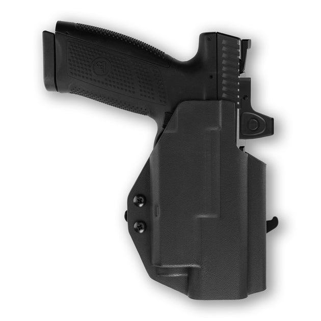 CZ P-10 C SR Threaded Barrel with Streamlight TLR-7/7A/7X Light Red Dot Optic Cut OWB Holster