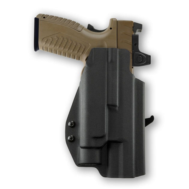 Springfield XD-M Elite 4.5" Full Size Threaded Barrel with Streamlight TLR-1/1S/HL Light Red Dot Optic Cut OWB Holster