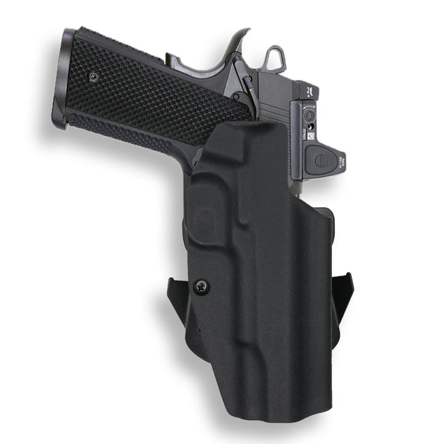 1911 5" Government 45ACP No Rail Red Dot Optic Cut OWB Holster