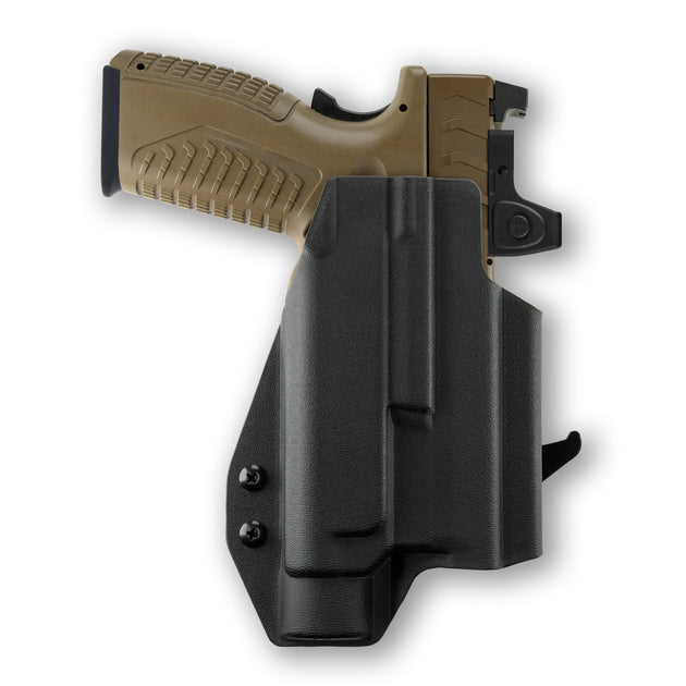 Springfield XD-M 3.8" Compact 9MM/.40SW with Streamlight TLR-1/1S/HL Light Red Dot Optic Cut OWB Holster
