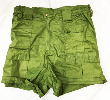 Combat Shorts Green Herringbone