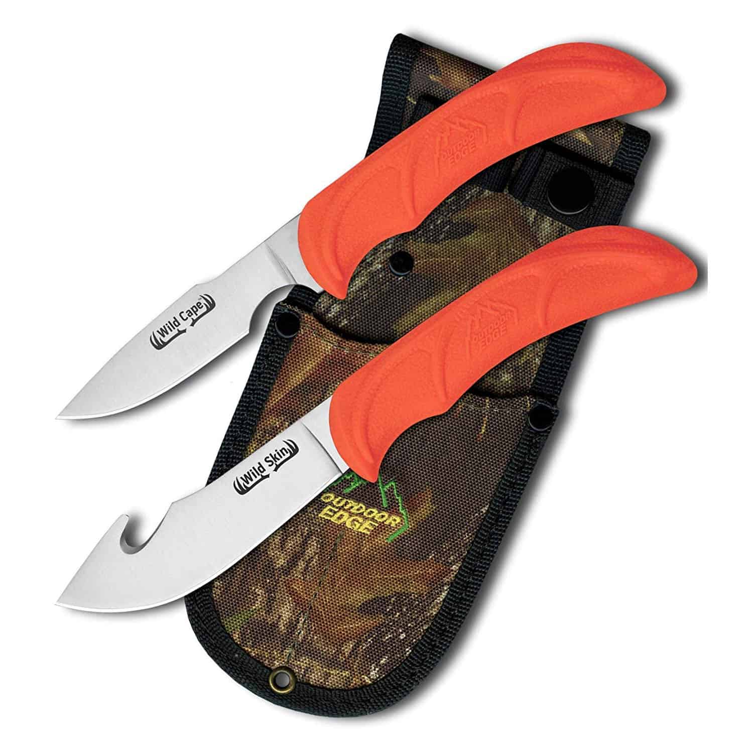 Outdoor Edge Wild Pair Skinner-Caper Knife Combo w/Sheath WR-1C