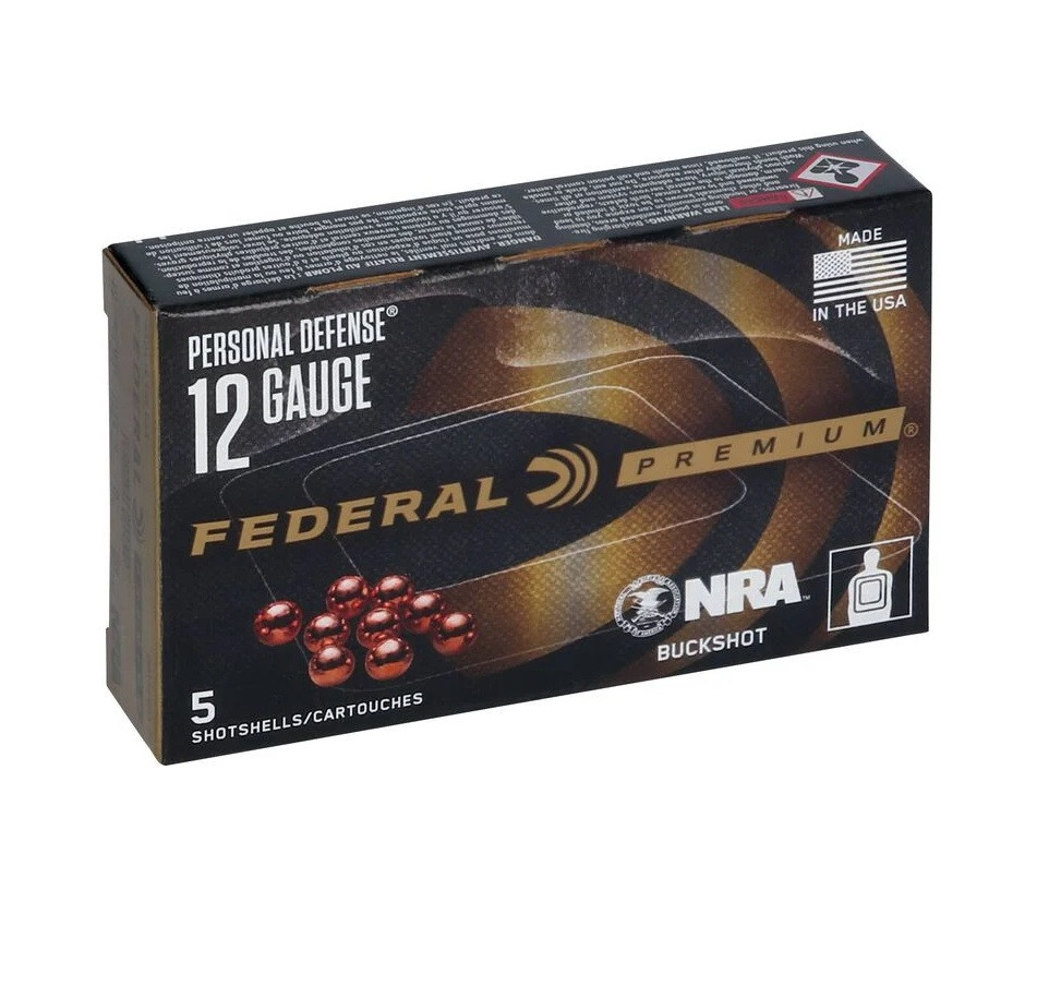 Federal 12 Gauge Ammunition National Rifle Association Personal Defense PD132NRA00 2-3/4″ 00 Buck 9 Pellets 1145fps 5 Rounds
