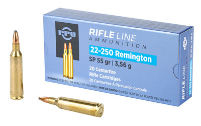 Prvi Partizan, Rifle, 22-250, 55 Grain, Soft Point, 20 Round Box