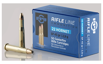 Prvi Partizan, Standard Rifle, 22 Hornet, 45 Grain, Soft Point, 50 Round Box