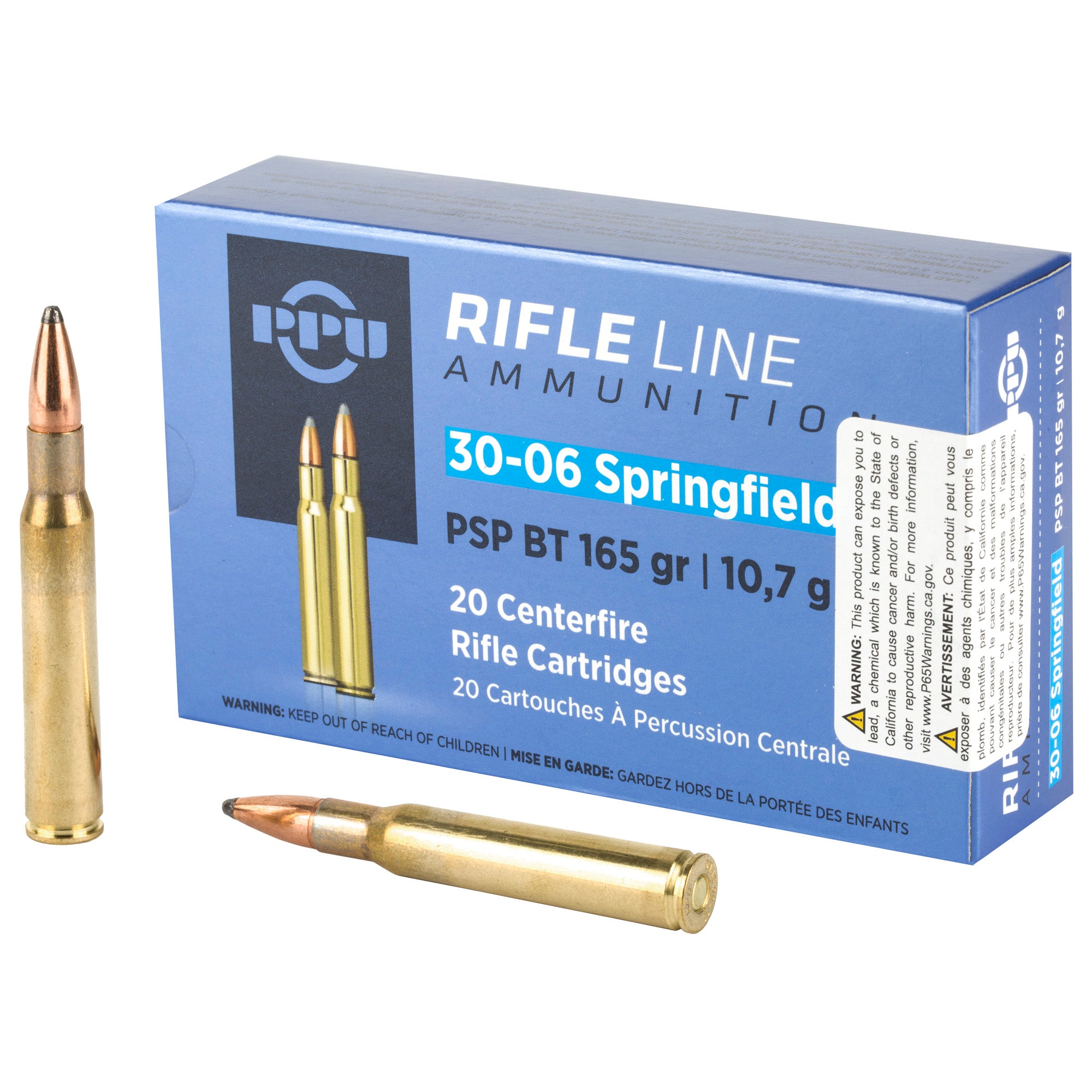 PPU .30-06 Springfield 165gr PSP Ammo 2800 FPS