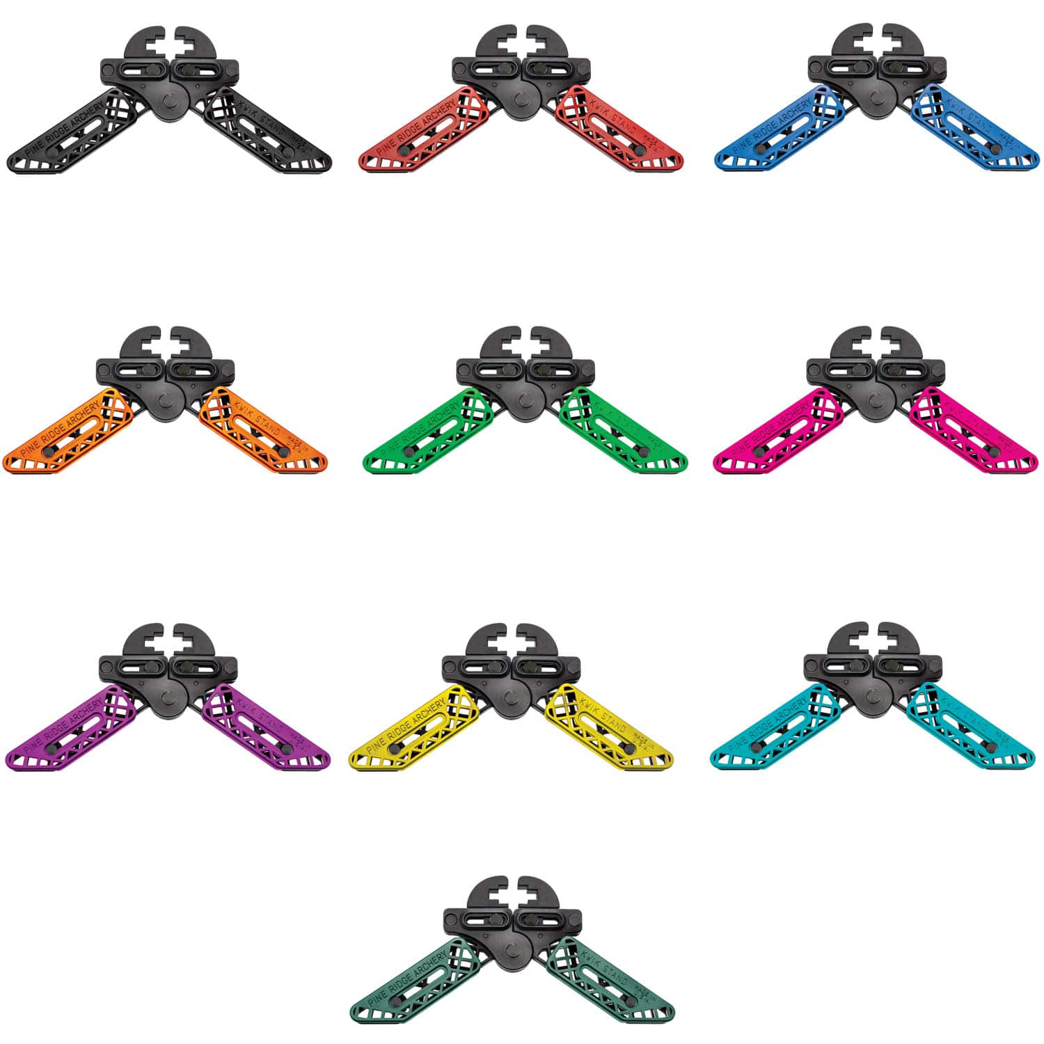 Pine Ridge Archery Kwik Stand Bow Support Black Red Blue Orange Green Pink Purple Yellow Turquoise