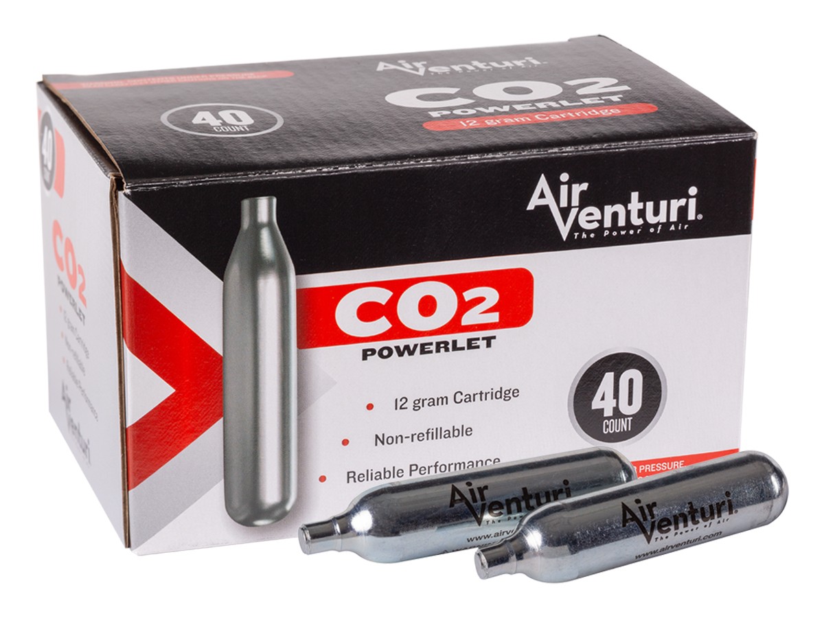 Air Venturi 12-Gram CO2 Cartridges, 40ct