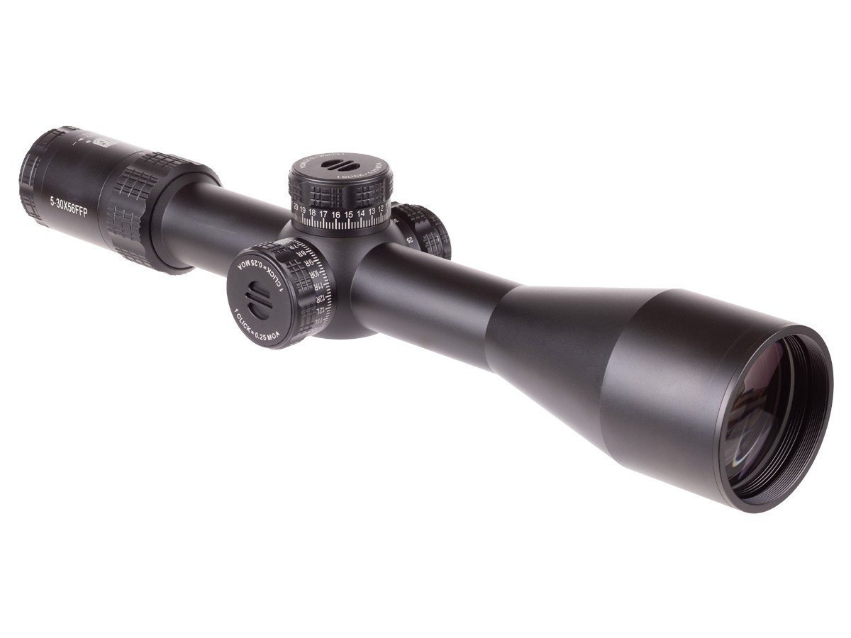 JTS 5-30x56 Shadow Series IR FFP Riflescope, 1/4 MOA, 34mm Tube