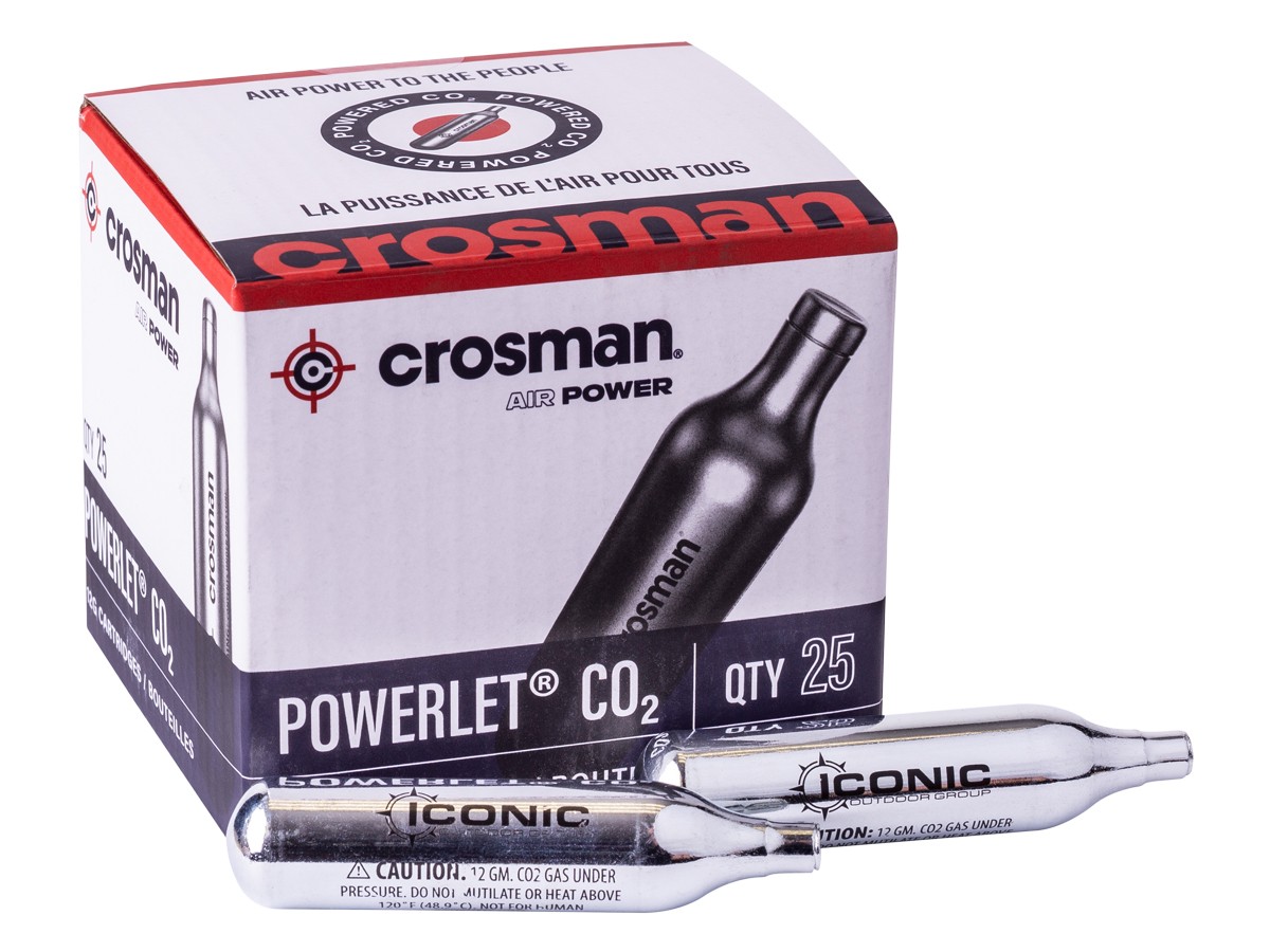 Crosman 12 Gram CO2, 25 Cartridges