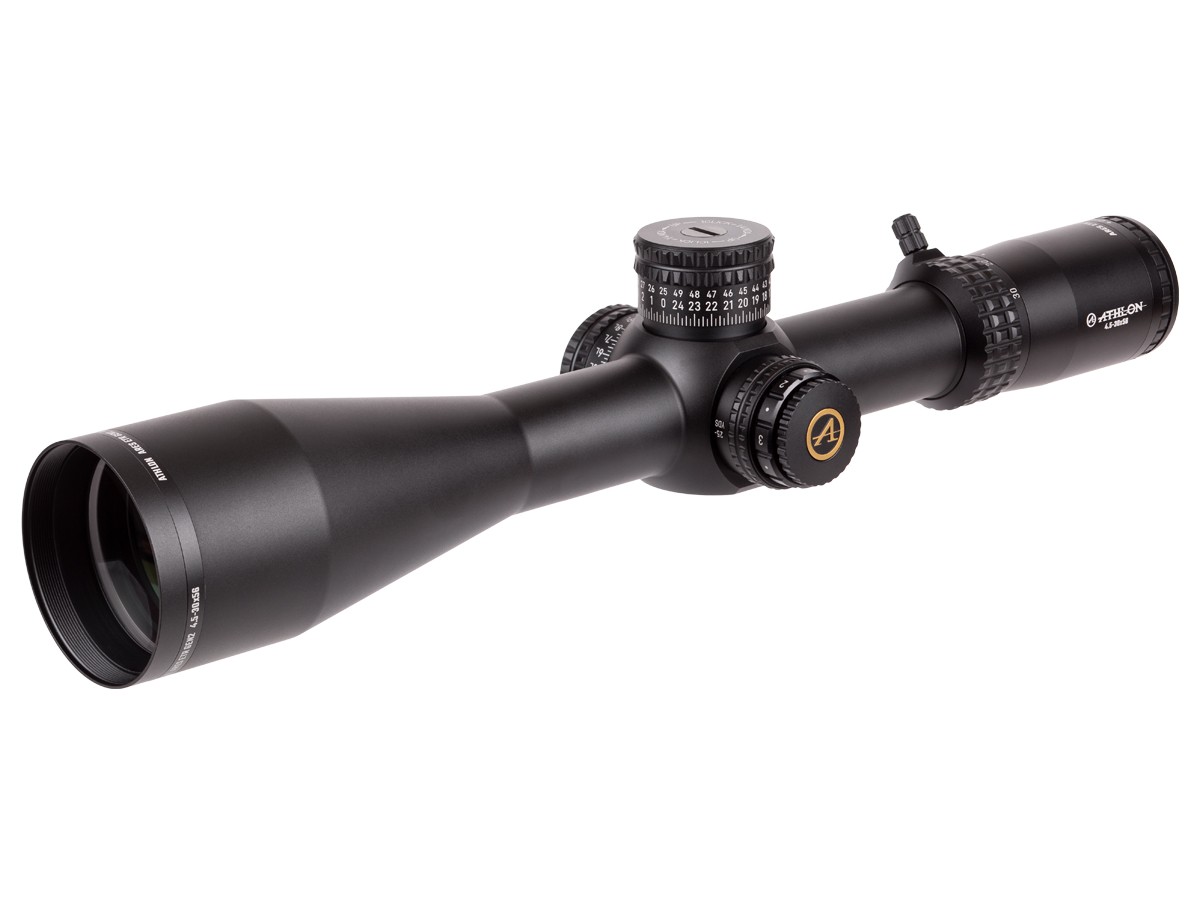 Athlon Optics 4.5-30x56 Ares ETR Gen2 UHD, APLR12 FFP IR MOA Reticle, 1/4 MOA, 34mm Tube