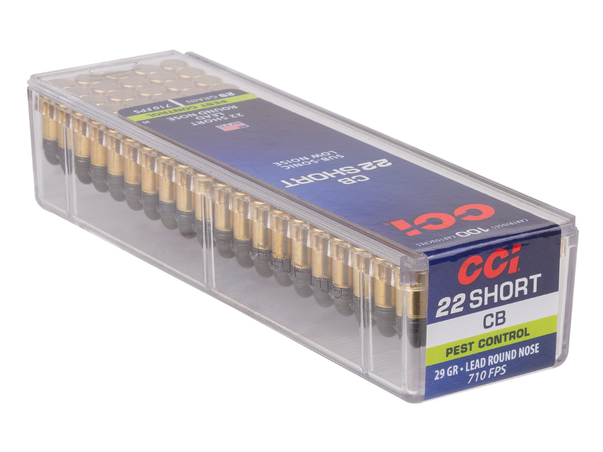 CCI 22 Short CB Subsonic Lead Round Nose, 29gr, 100ct