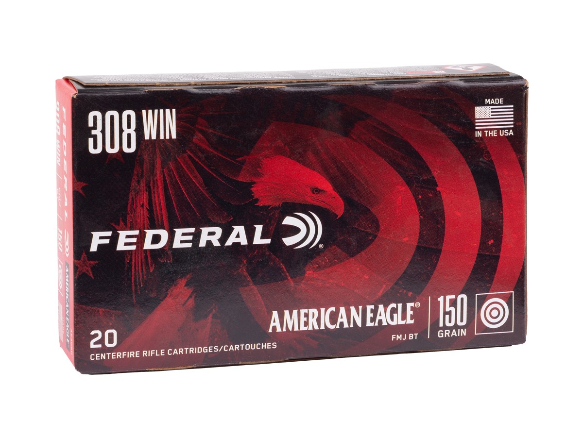 Federal .308 Winchester American Eagle Rifle FMJ, 150gr, 20ct