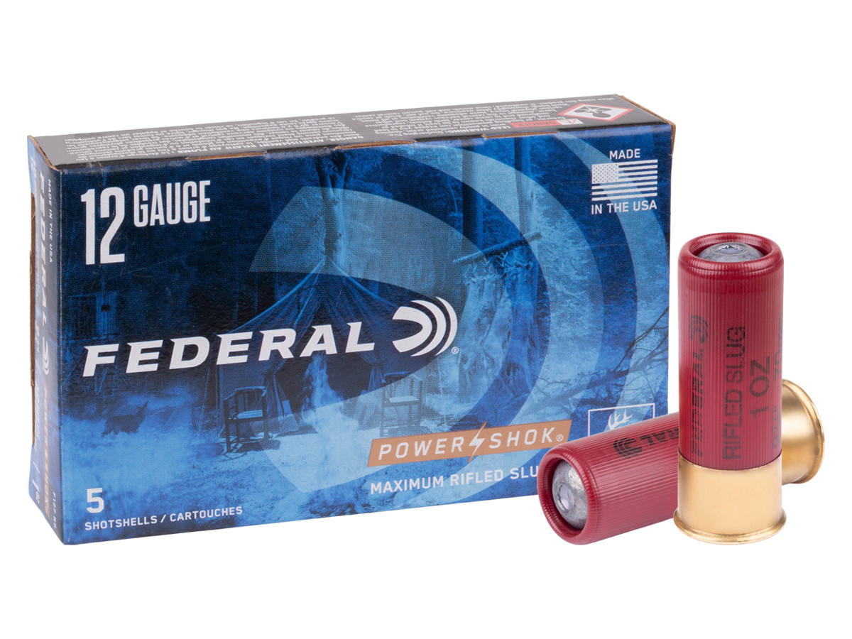 Federal 12GA Power-Shok Rifled Hollow Point Slug, 1oz, 5ct