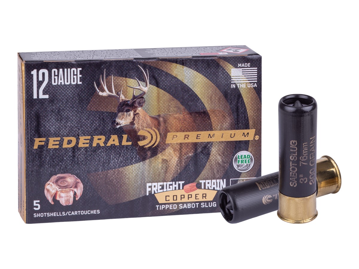 Federal Premium 12GA Freight Train Copper Sabot Slug 11/16oz, 5ct