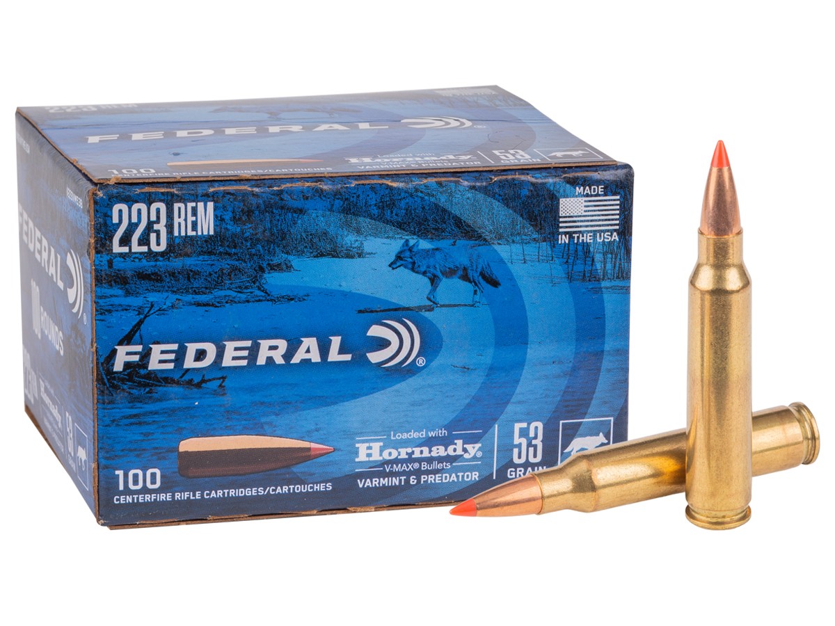 Federal .223 Remington Varmint & Predator, 53gr, 100ct