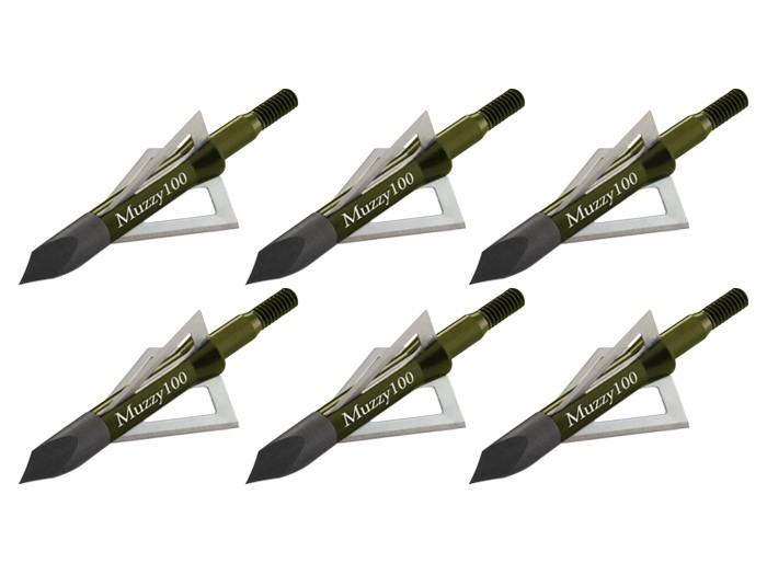 Muzzy 3 Blade 100 Grain Broadhead, 6 Pack