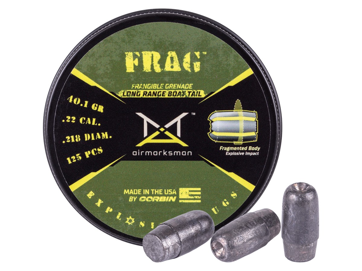 AirMarksman Frag Boat Tail Hollowpoint Slug .218 Cal, 40.1gr, 125ct