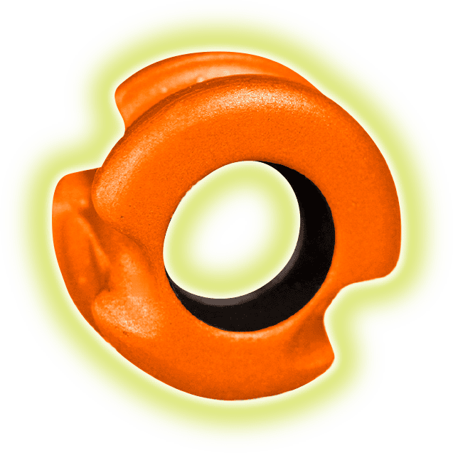 Radical Archery Design Peep Sights GlowPeep Super Deuce 38 Degree 1/4″ Orange Glow Peep