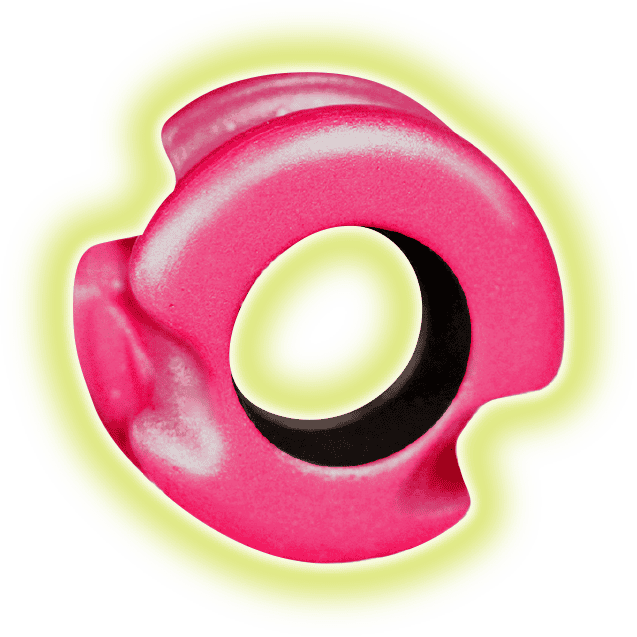 Radical Archery Design Peep Sights GlowPeep Super Deuce 38 Degree 1/4″ Pink Glow Peep