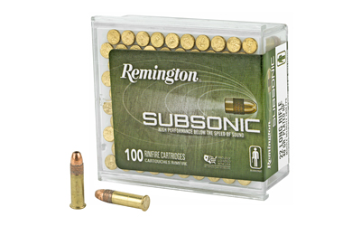 Remington, Subsonic, 22 LR, 40 Grain, Copper Plated Hollow Point, 100 Round Box