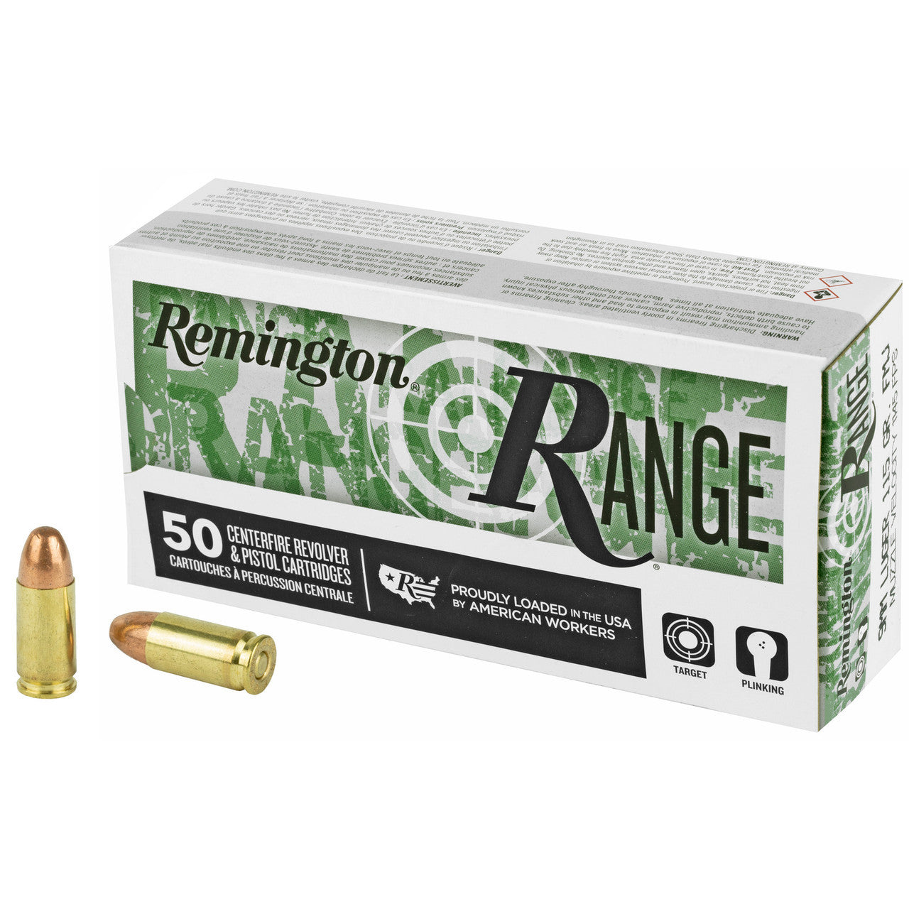 Remington 9mm Range 115gr FMJ Ammo 1145 FPS