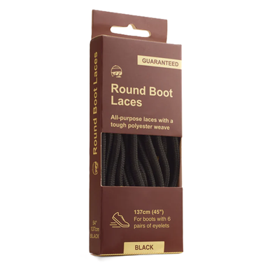 Adventure Andy Round Boot Laces – Black