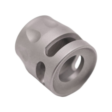 True Precision Micro Comp 1/2x28 9mm Stainless Steel Finish