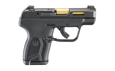 Ruger, LCP MAX, Double Action Only, Semi-automatic, Polymer Frame Pistol, Compact, 380 ACP, 2.8″ Gold Titanium Nitride Barrel