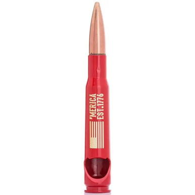 Red 50 Cal Bottle Opener in Blister Pack - 'Merica