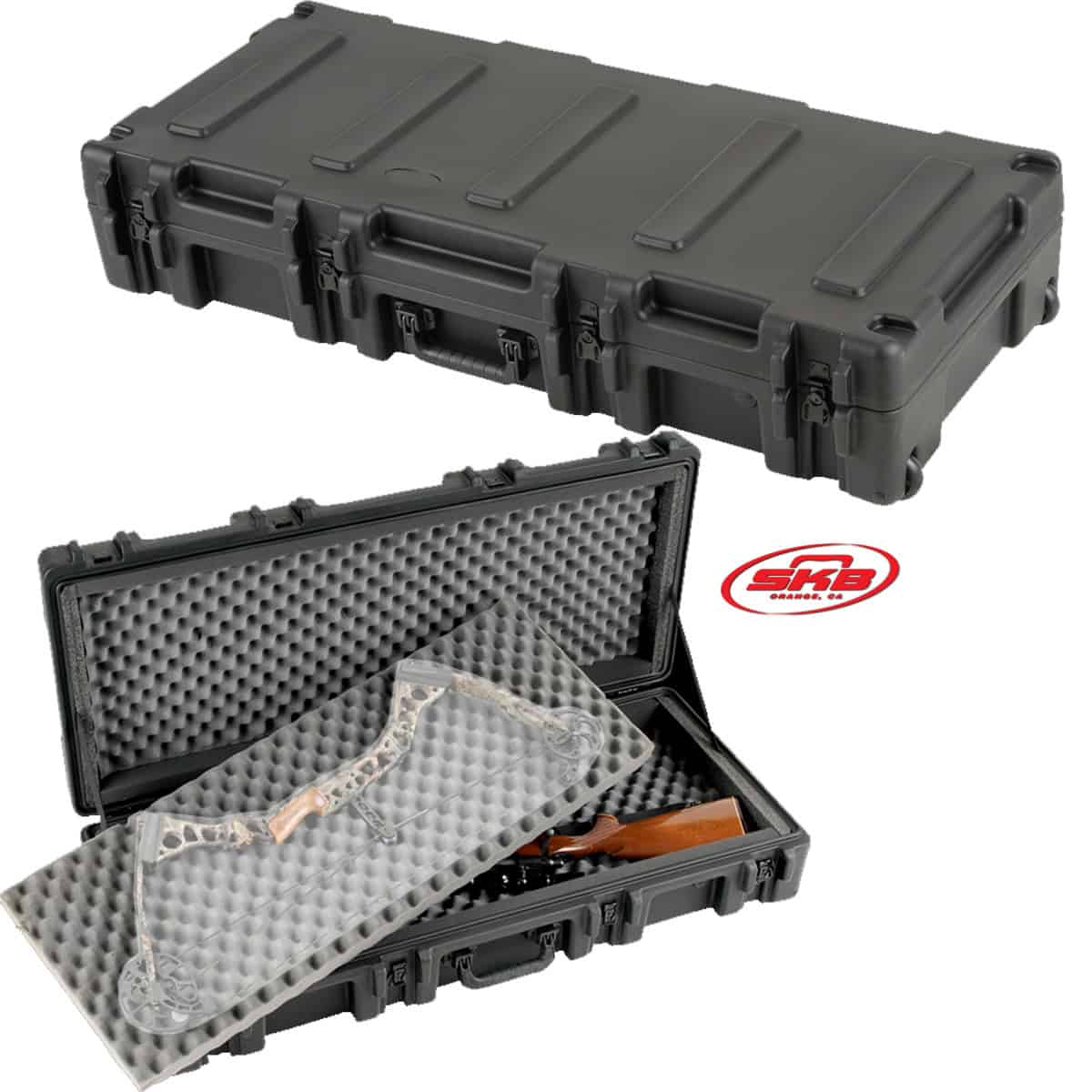 SKB Case Bow Rifle Roto Series Double Combo Case 4417 43″x15.5″x7″ Black 2R4417-8B