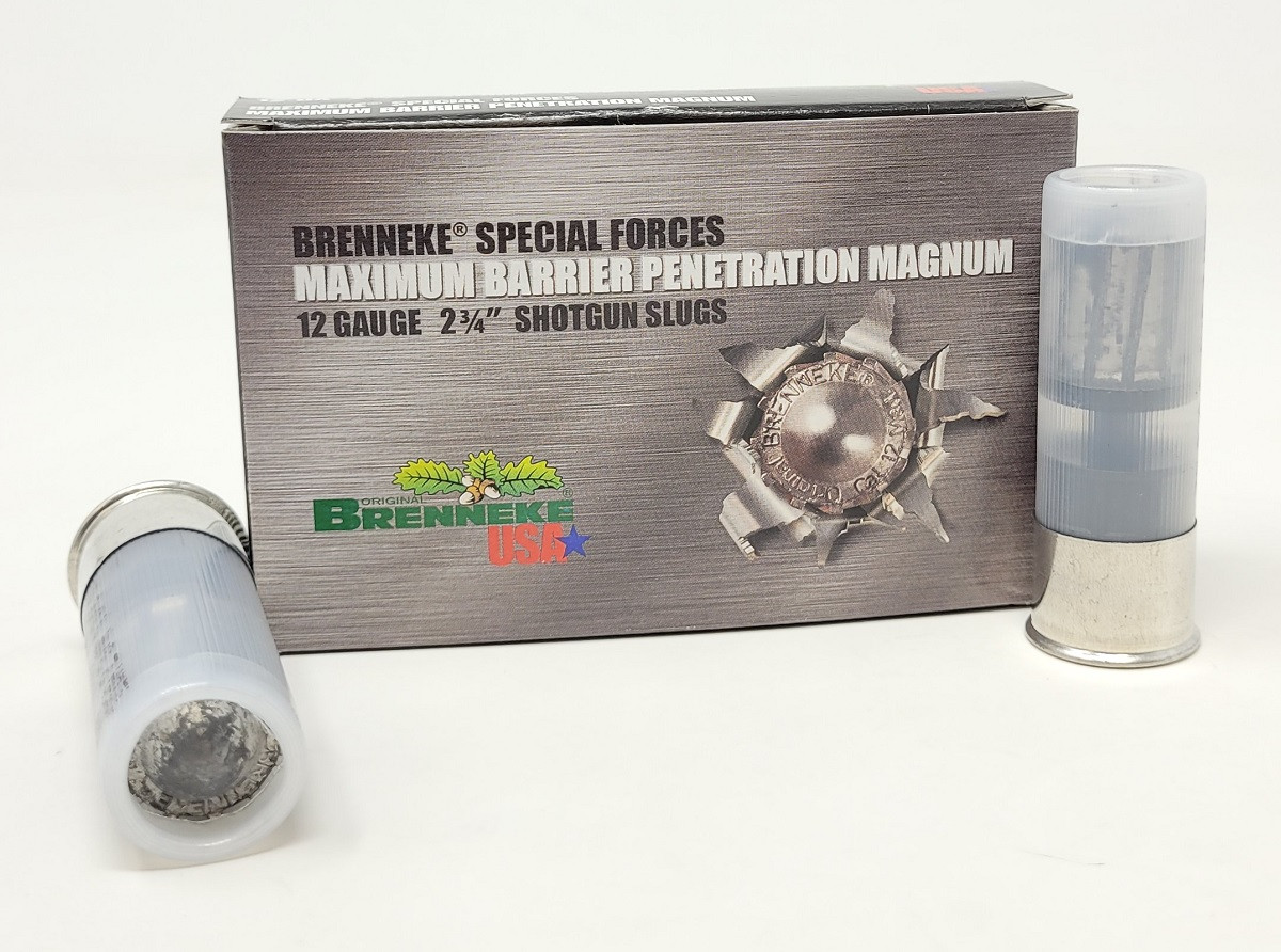 Brenneke 12 Gauge Ammunition Special Forces Max Barrier Penetration Magnum SL122MBPM 2-3/4″ Slug 1-3/8oz 1650fps 5 Rounds