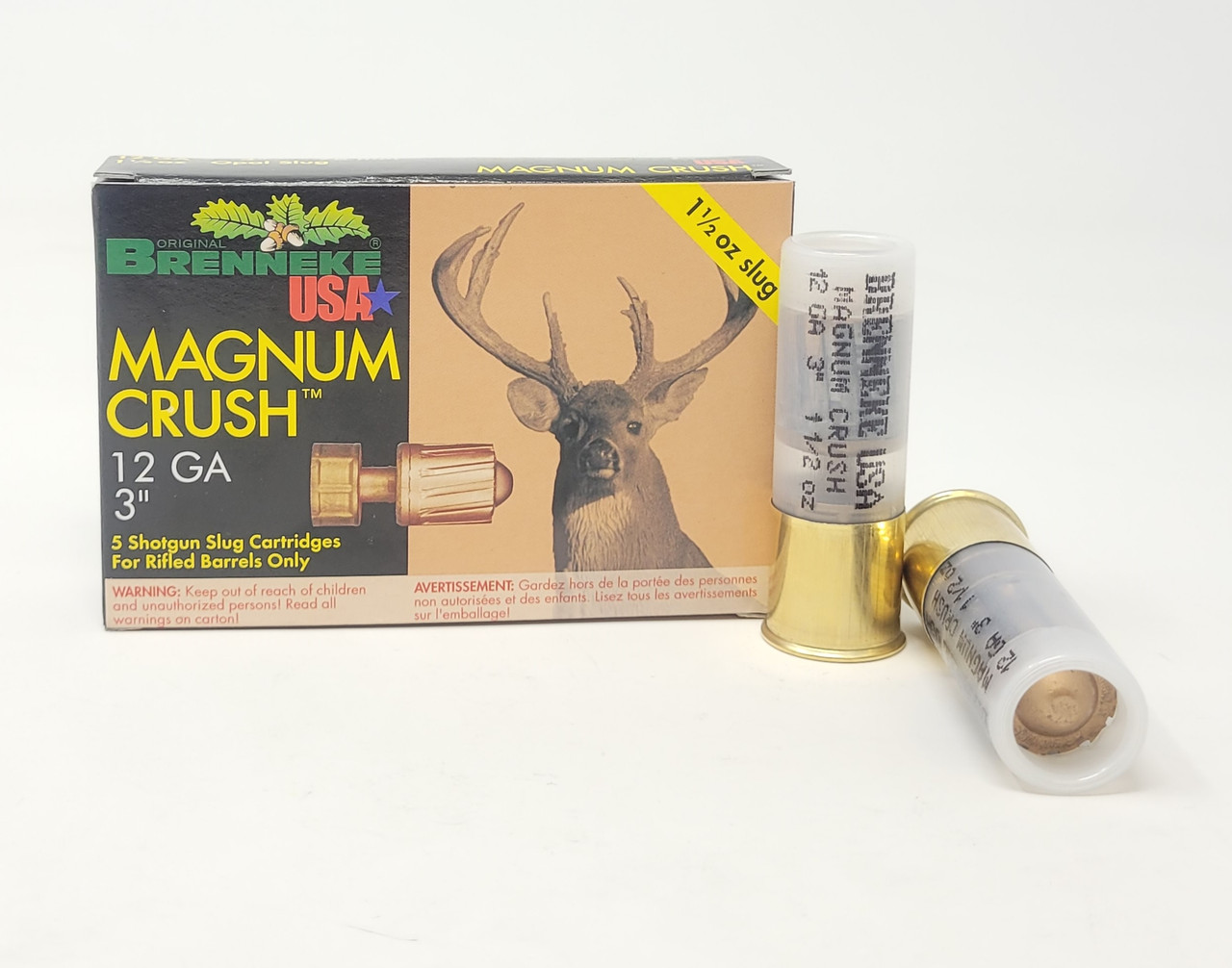 Brenneke USA 12 Gauge Ammunition Magnum Crush SL123CMR 3″ Opal Slug 1-1/2oz 1604fps 5 Rounds