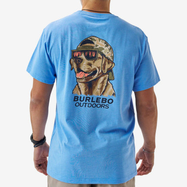 Burlebo Men's Short Sleeve Tee - Mallard Camo Dog