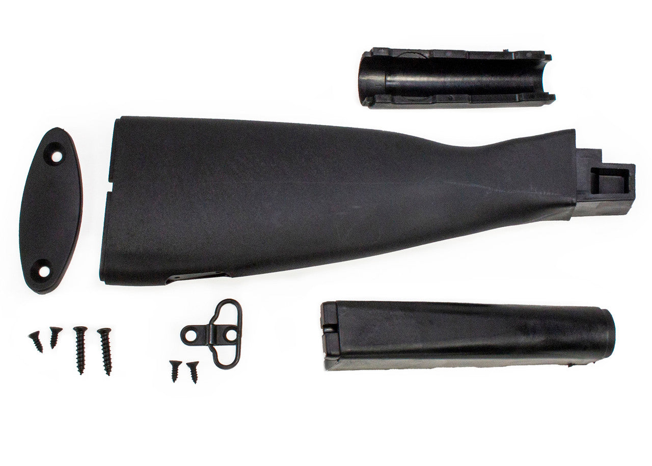 US Made AK Black Polymer Stock Set - 3 Piece