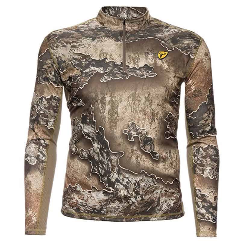 ScentBlocker Clothing SHIELD SERIES ANGATEC 1/4 ZIP PERFORMANCE TEE Early Season Realtree Excape 1055819-223
