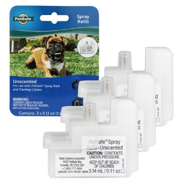 PetSafe Unscented Replacement Spray Cartridges for Spray Dog Bark & Training Collar