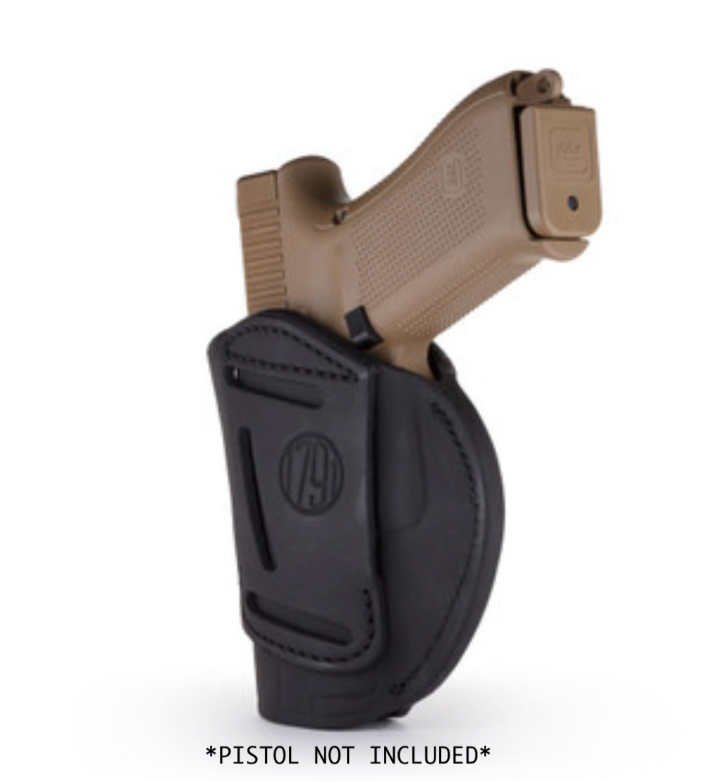 1791 Gunleather 4WH5SBLL 4 WayStealth Black Leather IWB/OWB Beretta 92FS/Glock 17-19/Jericho 941/ Left Hand