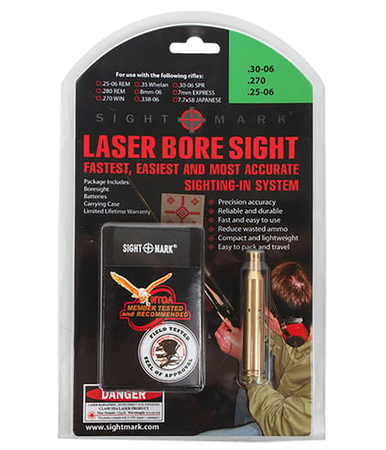 Sightmark Boresight Red Laser for 30-06 Springfield, 270 Cal, 25-06 Rem Brass